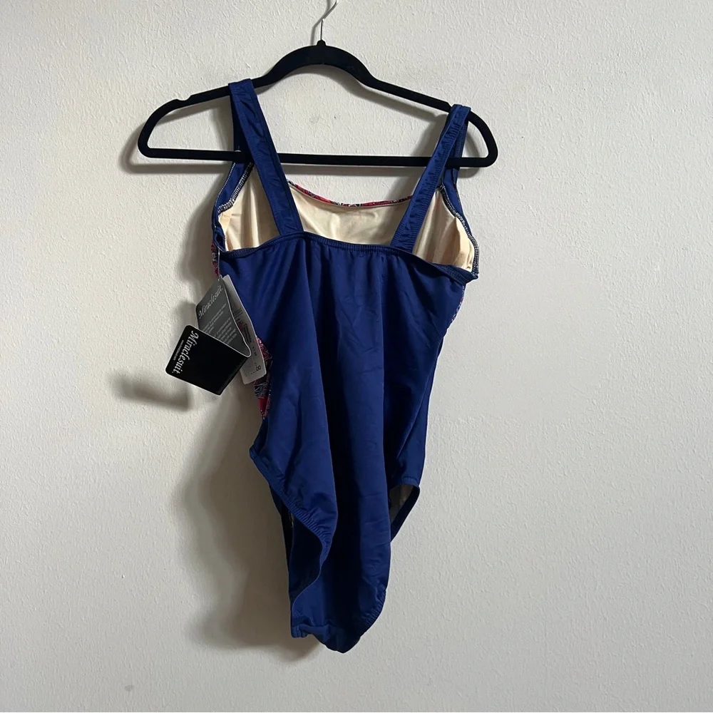 Miraclesuit | Navy Paisley Great Expectations Escape One-Piece - Picture 3 of 4